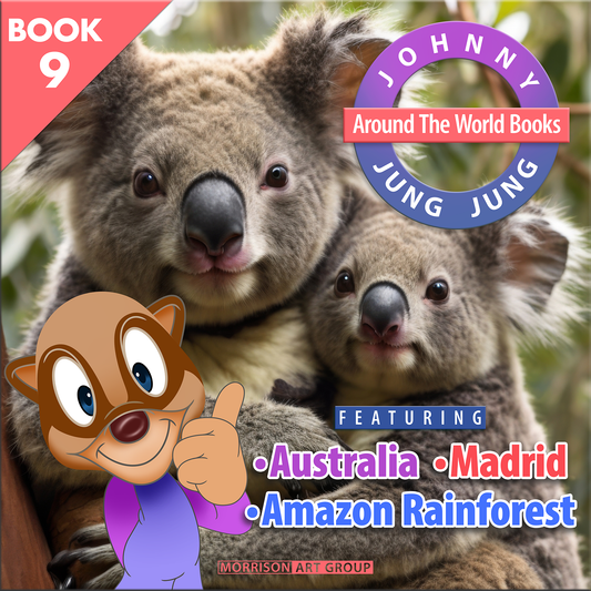 Johnny Jung Jung Around the World Books: Australia, Madrid, Amazon Rain Forest